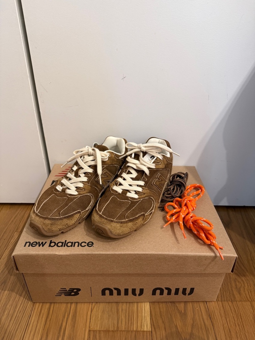 New Balance X Miu Miu 530 SL suede sneakers Cinnamon, with box nearly new, 35.5